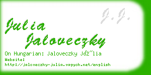 julia jaloveczky business card